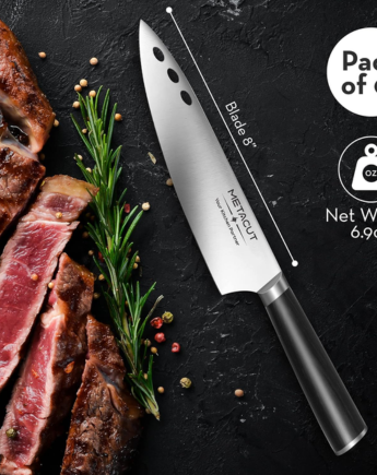 Metacut Chef Knife | Ultra Sharp German Stainless Steel Professional Kitchen Knife