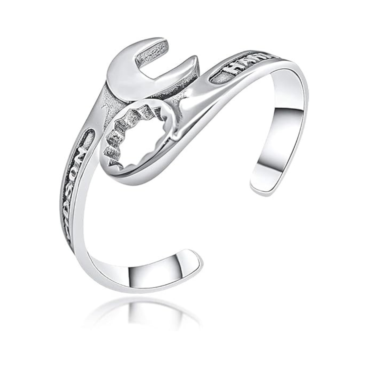 Men Designer Bracelet Vintage Tool | Open Ring Wrench Cuff Mechanic Spanner Bangle