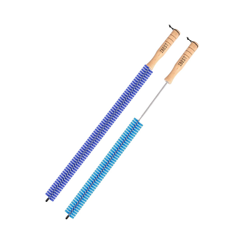 Set of 2 Radiator Cleaner Brushes | Wooden Handle & Hook for Easy Storage