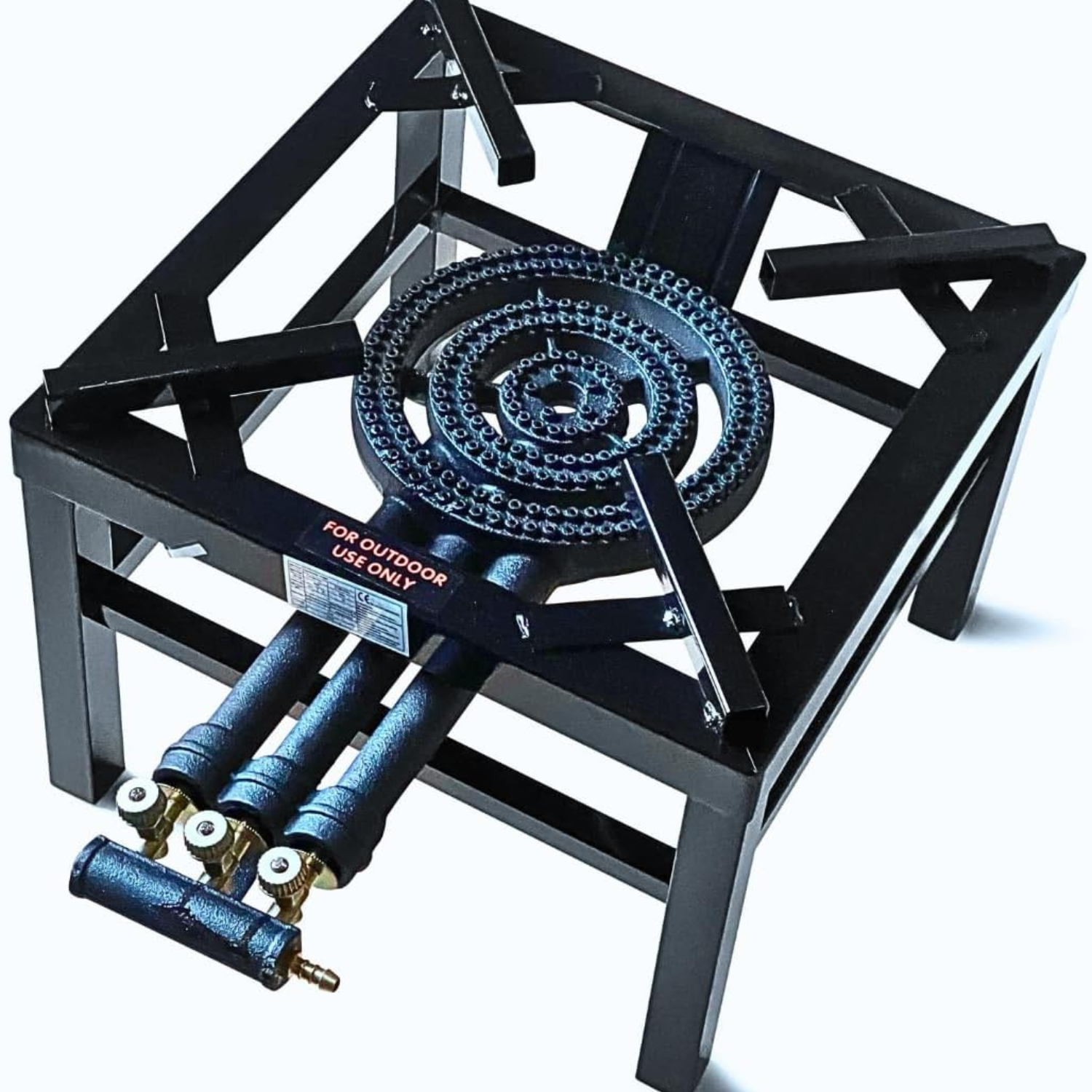 Outdoor LPG Black Cooker (Triple Key) | Cast Iron Steel Catering Stove