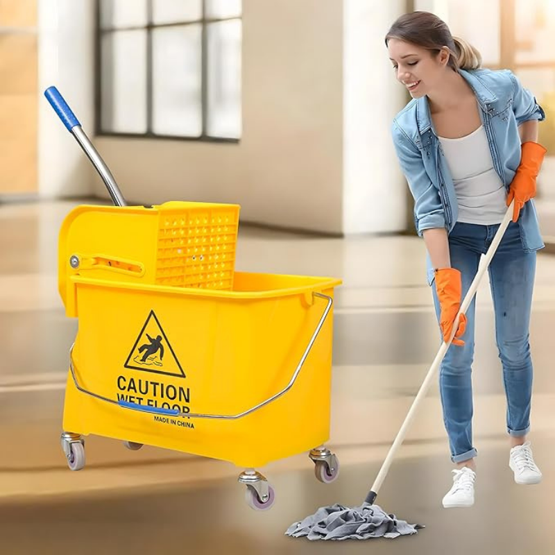 iBest UK Commercial 24 Litre Mop Bucket with Side Press Wringer
