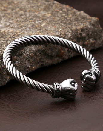 iBest UK Men Vintage Silver Bracelet | Power Fist Bangle