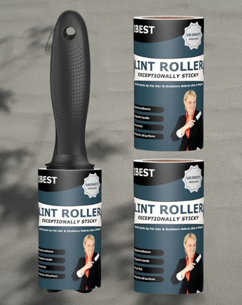 Lint Rollers For Pet Hair, Clothes, Carpet | Sticky Flint Fluff Dust Lint Remover