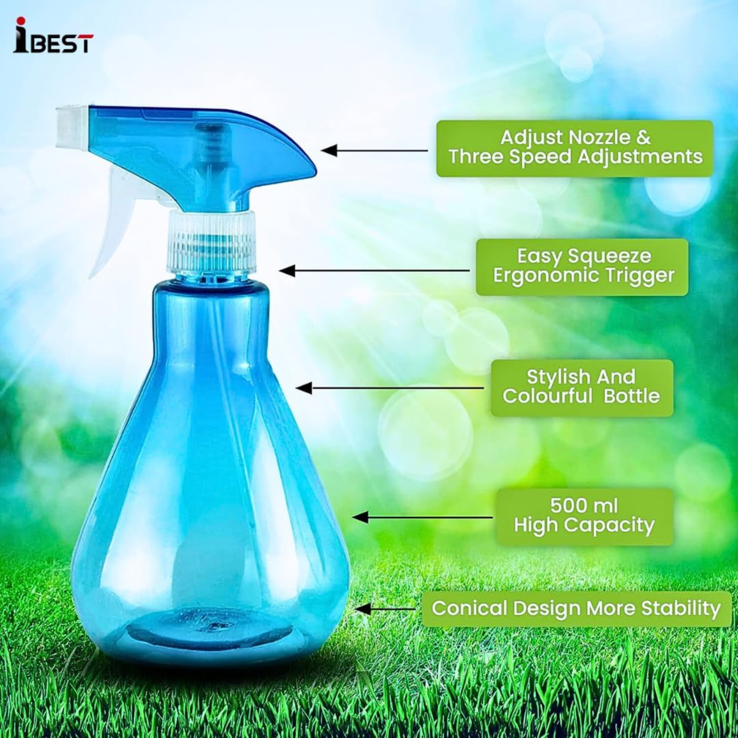 Spray Bottles for Cleaning | Gardening, Hair Styling, Household Use (Plain)