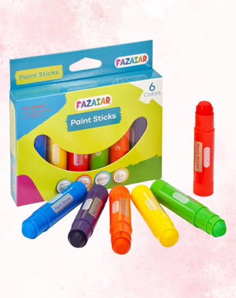 Paint Sticks for Children | Assorted Colors with Ergonomic Grip & Well