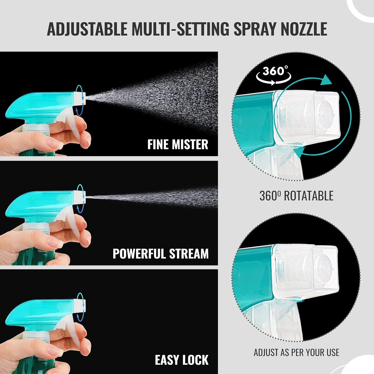 Bottlaro Water Spray Bottles for Cleaning | Empty Spray Bottles Gardening