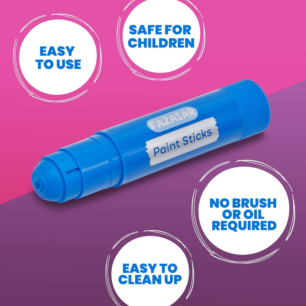 Paint Sticks for Children | Assorted Colors with Ergonomic Grip & Well