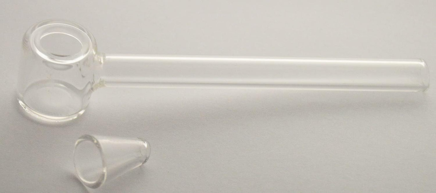12cm Handmade Small Glass Oil Smoking Pipe with Cone Nicotine Free