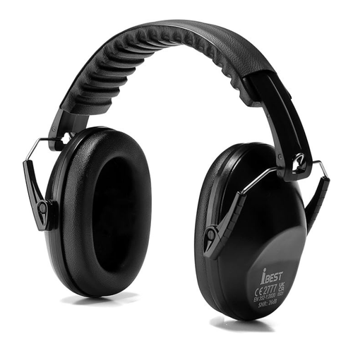 Black Ear Defenders Headphone | Noise Cancelling Safety Earmuffs for Children & Adults