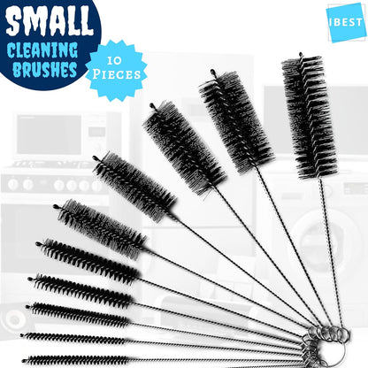 Pipe Cleaners | Cleaning Brushes for Small Spaces | Multi-Size Straw, Window, Airbrush Air Up Bottle Cleaner (Small Brushes 10 Pcs)