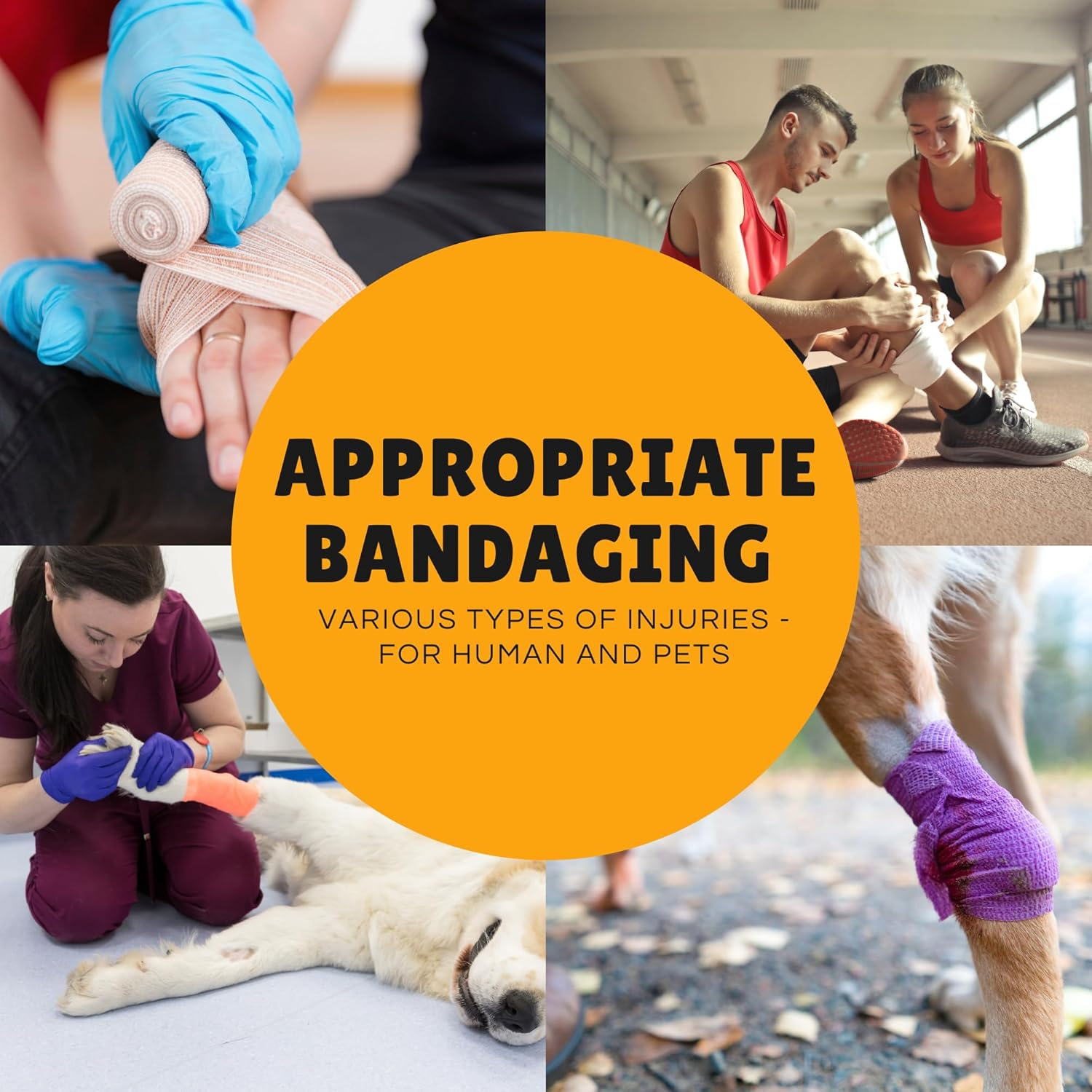 Vet Wrap Self Adhesive Bandage | Stretchable, Non Woven | Cohesive Tape for First Aid