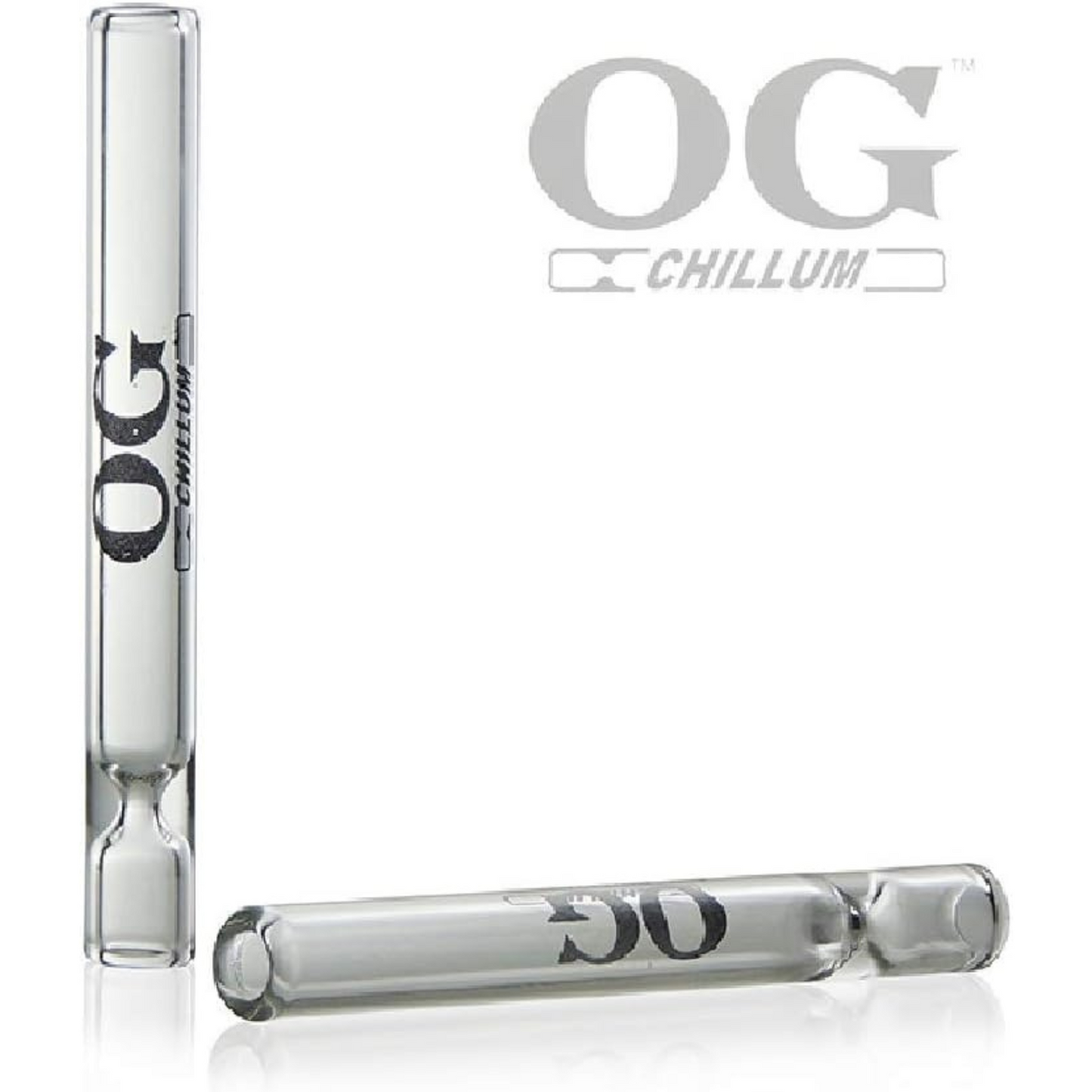 OG Chillum Smoking Glass Pipe, One Hitter for Tobacco/Herb Clear Reusable