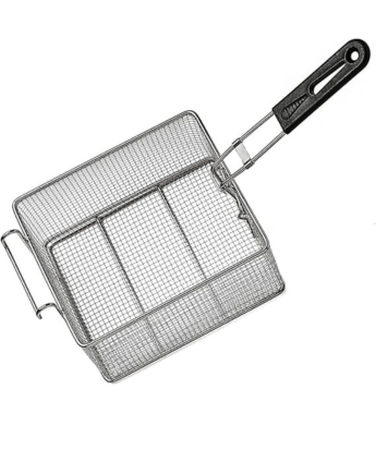 Stainless Steel Deep Fat Fryer Basket with Plastic Handle