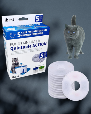 Cat Water Fountain Filters with 5 Step Purifier Layers | Leak Proof