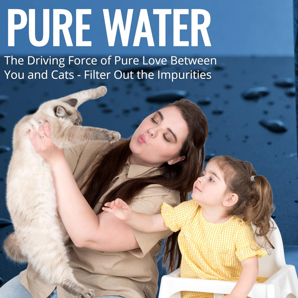 Cat Water Fountain Filters with 5 Step Purifier Layers | Leak Proof