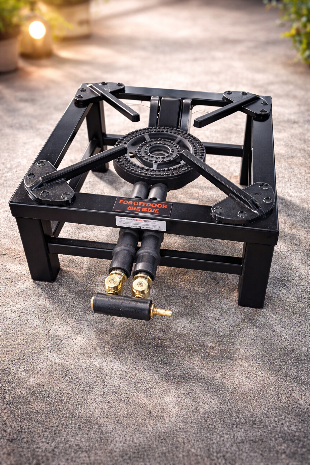 Outdoor LPG Black Cooker (Triple Key) | Cast Iron Steel Catering Stove