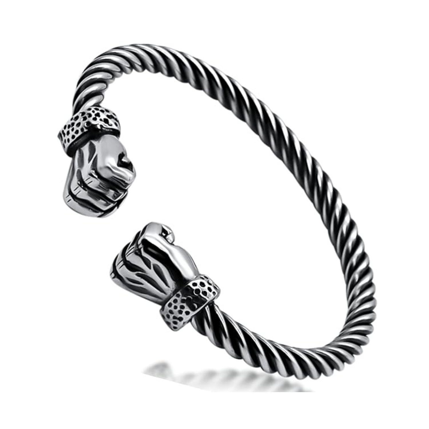 iBest UK Men Vintage Silver Bracelet | Power Fist Bangle