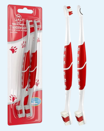 Dual‑Head Pet Toothbrush for Dogs & Cats | Soft Bristles Toothbrush